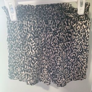 Old Navy High Waist Black and Cream Print Shorts